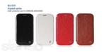 Чехол для Samsung Galaxy Grand DuoS (i9082), кожа, черный, красный, белый.
